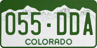 CO license plate 055DDA