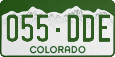 CO license plate 055DDE