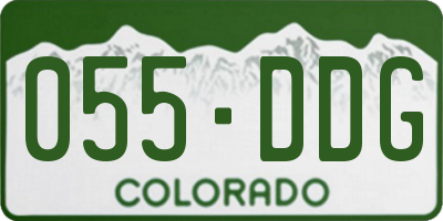 CO license plate 055DDG