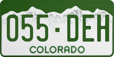 CO license plate 055DEH