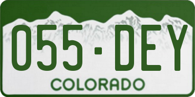 CO license plate 055DEY