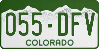 CO license plate 055DFV