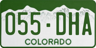 CO license plate 055DHA