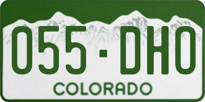 CO license plate 055DHO
