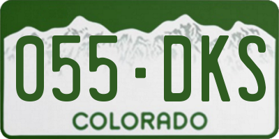 CO license plate 055DKS