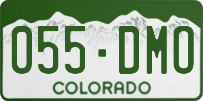 CO license plate 055DMO