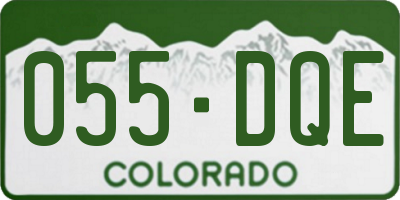 CO license plate 055DQE