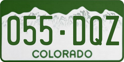 CO license plate 055DQZ