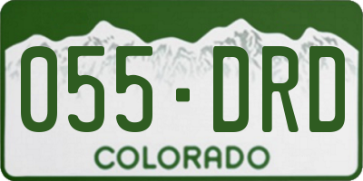 CO license plate 055DRD