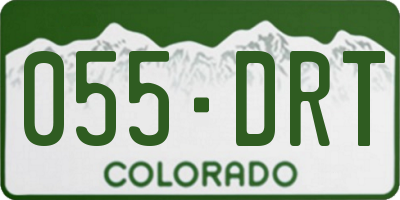 CO license plate 055DRT