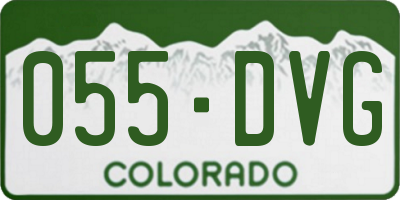 CO license plate 055DVG
