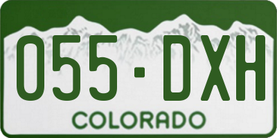CO license plate 055DXH