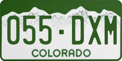 CO license plate 055DXM