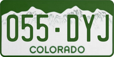 CO license plate 055DYJ