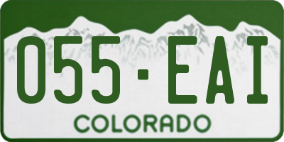 CO license plate 055EAI