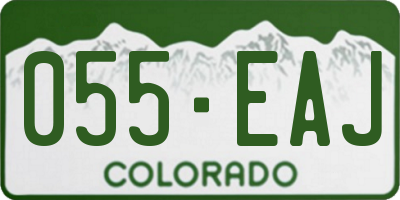CO license plate 055EAJ
