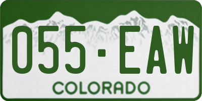 CO license plate 055EAW