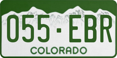 CO license plate 055EBR