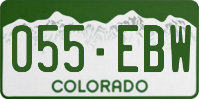 CO license plate 055EBW