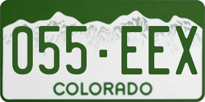 CO license plate 055EEX
