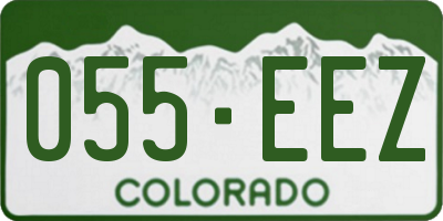 CO license plate 055EEZ