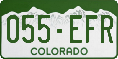 CO license plate 055EFR
