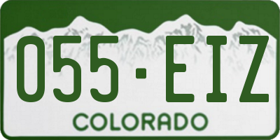 CO license plate 055EIZ