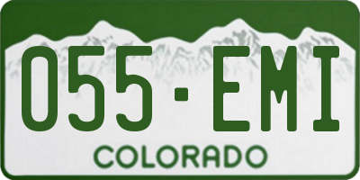 CO license plate 055EMI
