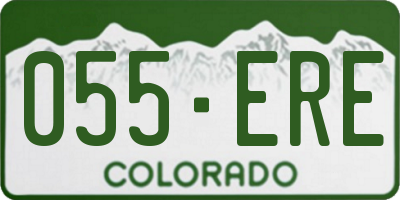 CO license plate 055ERE