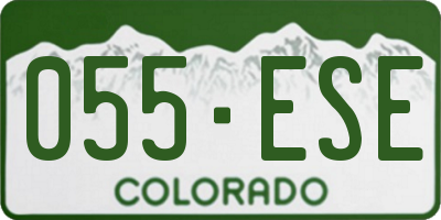 CO license plate 055ESE