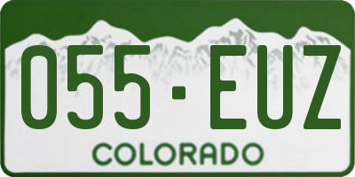 CO license plate 055EUZ