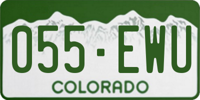 CO license plate 055EWU
