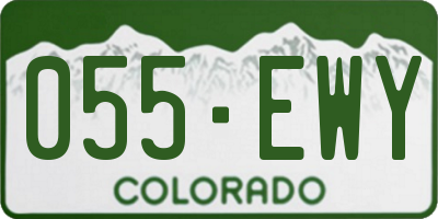 CO license plate 055EWY