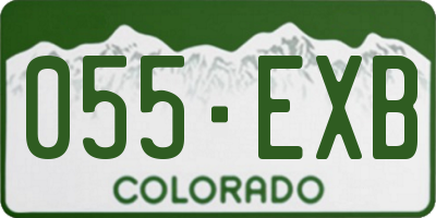CO license plate 055EXB