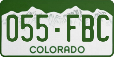 CO license plate 055FBC