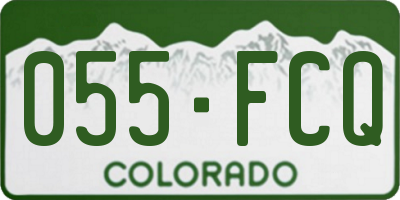CO license plate 055FCQ
