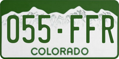 CO license plate 055FFR