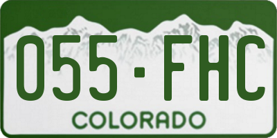 CO license plate 055FHC