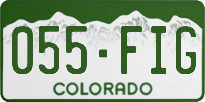CO license plate 055FIG