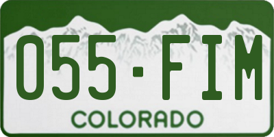 CO license plate 055FIM