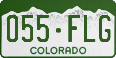 CO license plate 055FLG