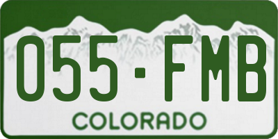 CO license plate 055FMB