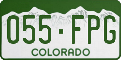 CO license plate 055FPG