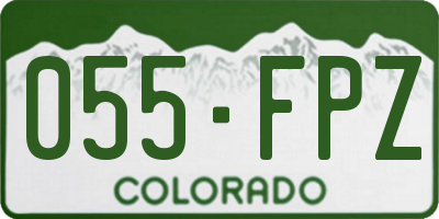 CO license plate 055FPZ