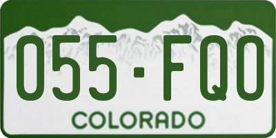 CO license plate 055FQO