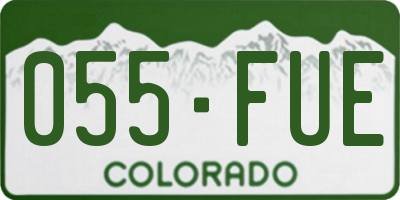 CO license plate 055FUE