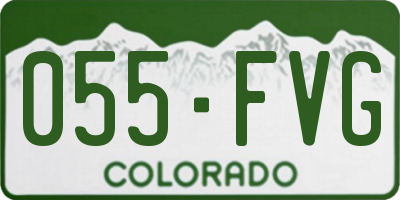 CO license plate 055FVG