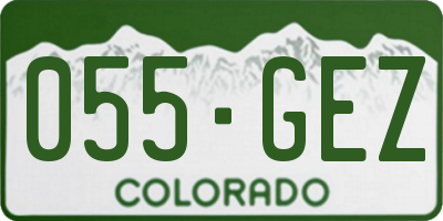 CO license plate 055GEZ