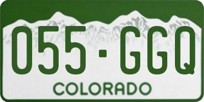 CO license plate 055GGQ