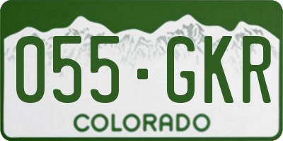 CO license plate 055GKR